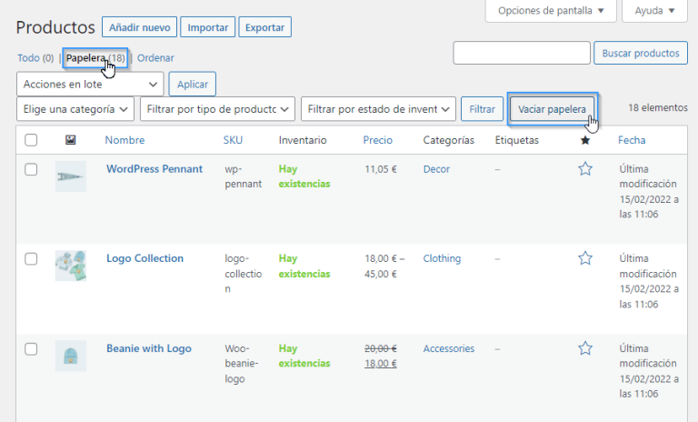 C Mo Eliminar Todos Los Productos De Woocommerce Ayuda Lucushost