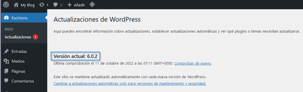 Cómo saber la versión de WordPress que utilizo Ayuda LucusHost