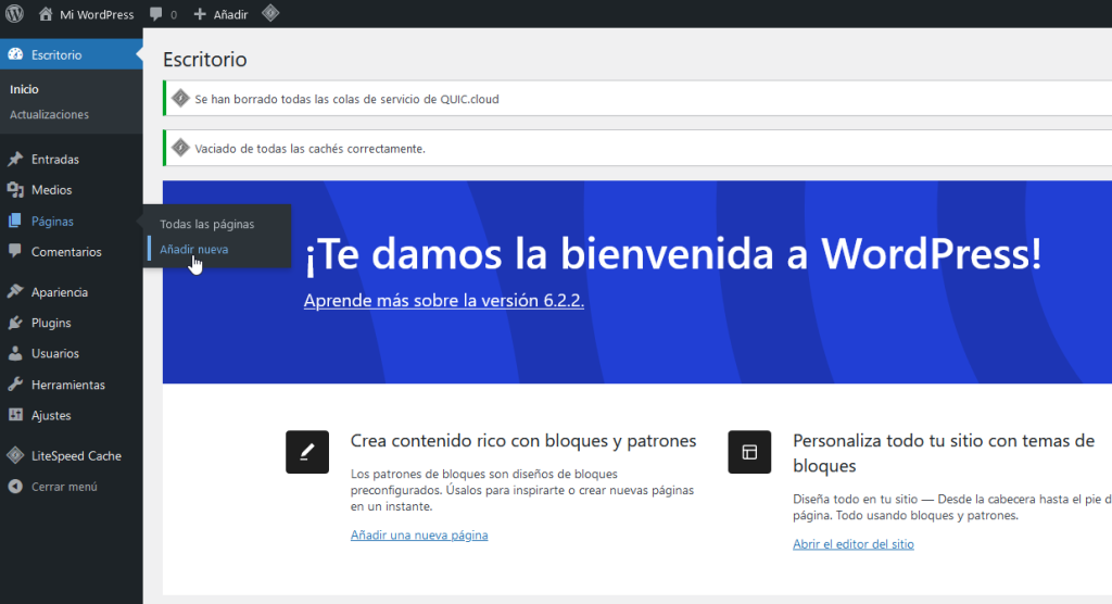 Cómo cambiar la página de inicio de WordPress Ayuda LucusHost