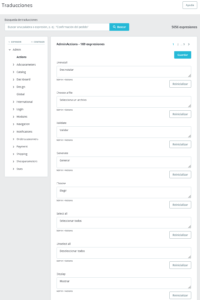modificar expresiones traducciones PrestaShop