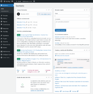 Escritorio WordPress