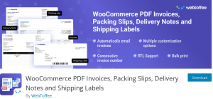 WooCommerce PDF Invoices, Packing Slips, Delivery Notes and Shipping Labels
