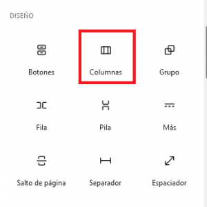 Bloque columnas Gutenberg WordPress