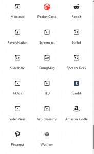 Bloques incrustados Editor Gutenberg