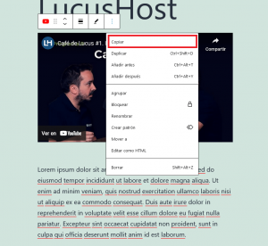 copiar bloques editor Gutenberg