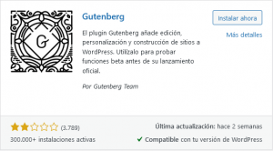 plugin Gutenberg WordPress