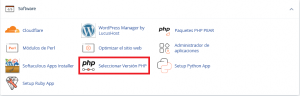 Seleccionar Version PHP cPanel