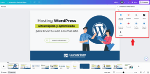 compartir redes sociales editor de video Canva