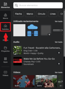 subir archivos Canva
