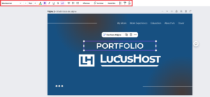 personalización Portfolio Canva