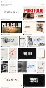 plantillas portfolio Canva