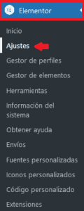 Ajustes plguin Elementor