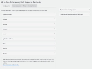 Configuración plugin All in One Rich Snippets