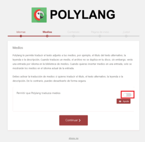 Traducción medios en Polylang