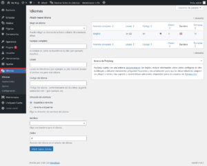 ajustes plugin Polylang