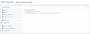 Página de pago plugin WP Simple Pay