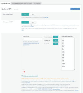 ajustes CDN LiteSpeed Cache for WordPress