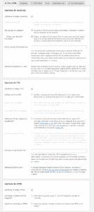 ajustes JSS CSS JavaScript plugin Autoptimize 1