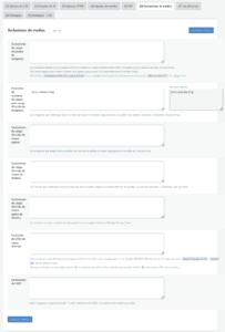 exclusiones de medios LiteSpeed Cache for WordPress