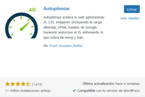 plugin Autoptimize