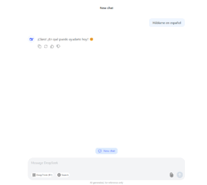 Poner en espanol DeepSeek