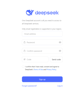 Registrarse en DeepSeek